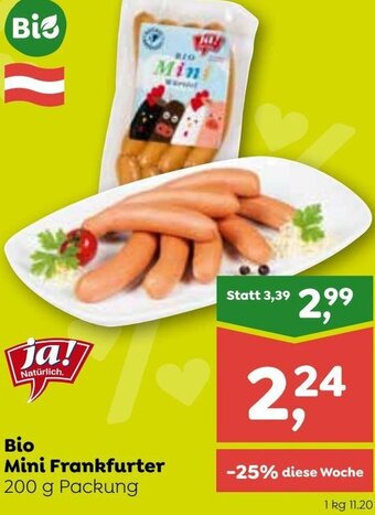 ADEG Bio Mini Frankfurter 200 g Angebot