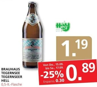 Spar Brauhaus Tegernsee Tegernseer Hell 0,5 lt Angebot