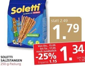 Spar Soletti Salzstangen 250 g Angebot