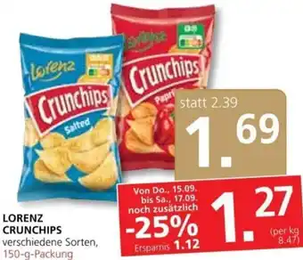 Spar Lorenz Crunchips 150 g Angebot