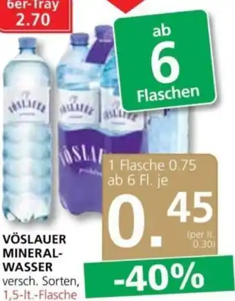 Spar Vöslauer Mineralwasser 1,5 lt Angebot