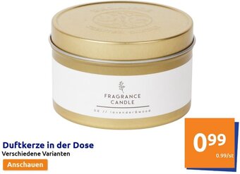 Action Duftkerze in der Dose Angebot