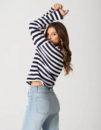 Takko Damen langarmshirt - gestreift Angebot