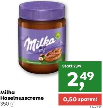 ADEG Milka Haselnusscreme 350 g Angebot