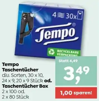 ADEG Tempo Taschentücher od. Taschentücher Box Angebot