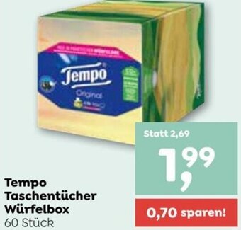 ADEG Tempo Taschentücher Würfelbox Angebot