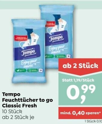 ADEG Tempo Feuchttücher to go Classic Fresh Angebot