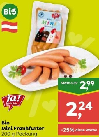 ADEG Bio Mini Frankfurter 200 g Angebot