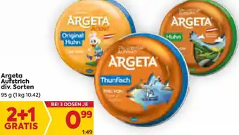 Billa Argeta Aufstrich 95 g Angebot