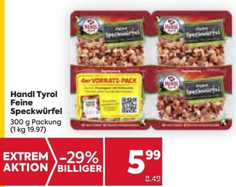 Billa Handl Tyrol Feine Speckwürfel 300 g Angebot