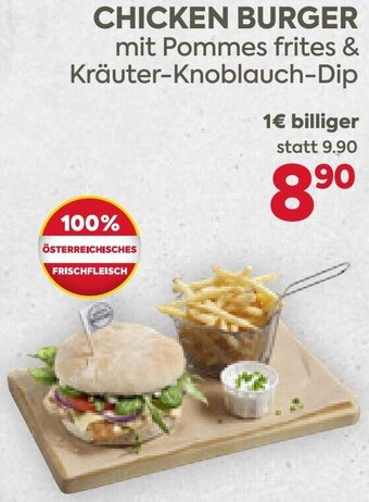 Billa Chicken Burger Angebot