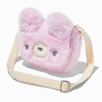 Claire's Claire's club furry pink bear crossbody bag Angebot