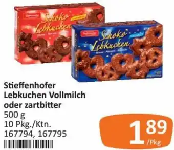 Kastner Stieffenhofer Lebkuchen Vollmilch oder Zartbitter 500 g Angebot