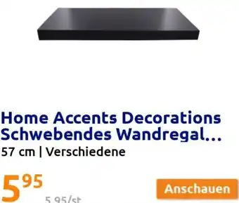 Action Home Accents Decorations Schwebendes Wandregal 57 cm Angebot