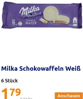 Action Milka Schokowaffeln Weiß Angebot