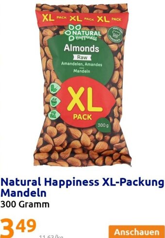 Action Natural Happiness XL-Packung Mandeln 300 Gramm Angebot