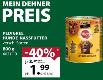 Dehner Pedigree Hunde-Nassfutter 800 g Angebot