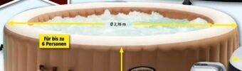 Bauhaus Pure spa außenwhirlpool 85 bubble massage Angebot