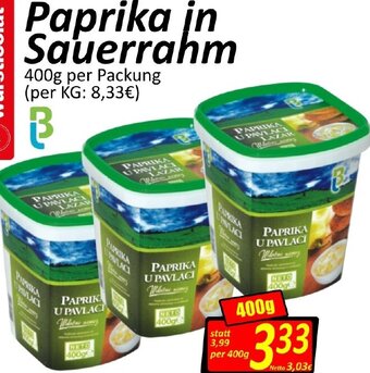 Wurstico Paprika In Sauerrahm 400g Angebot