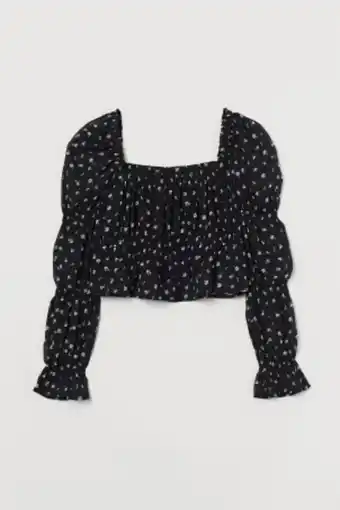 H&M Kurzes bluse mit puffärmeln Angebot