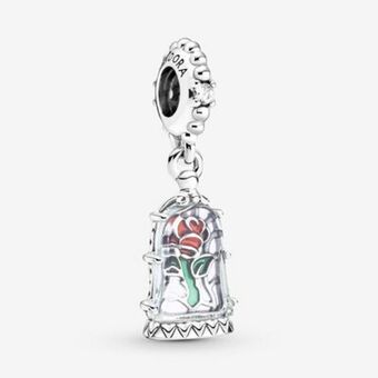 Disney die schöne und das biest verzauberte rose charm-anhänger