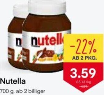 MPreis Nutella 700 g Angebot