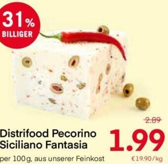 MPreis Distrifood Pecorino Siciliano Fantasia 100 g Angebot