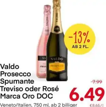 MPreis Valdo Prosecco Spumante Treviso oder Rosé Marca Oro DOC 750 ml Angebot