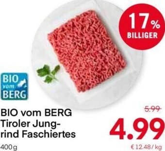 MPreis Bio vom Berg Tiroler Jungrind Faschiertes 400 g Angebot