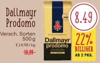 MPreis Dallmayr Prodomo 500 g Angebot