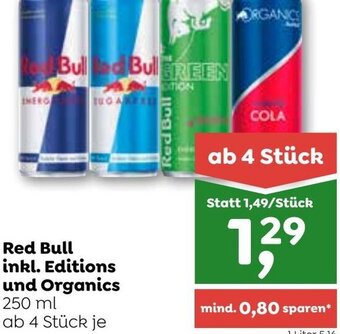 ADEG Red Bull inkl. Editions und Organics 250 ml Angebot