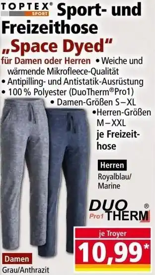 Norma Toptex Sport-und Freizeithose Spaced Dyed Angebot