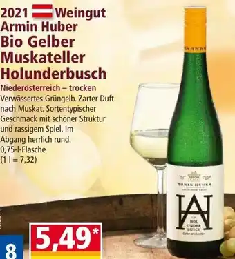Norma 2021 Weingut Armin Huber Bio Gelber Muskateller Holunderbusch 0,75 l Angebot