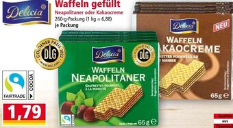 Norma Delicia Waffeln Gefüllt 260 g Angebot