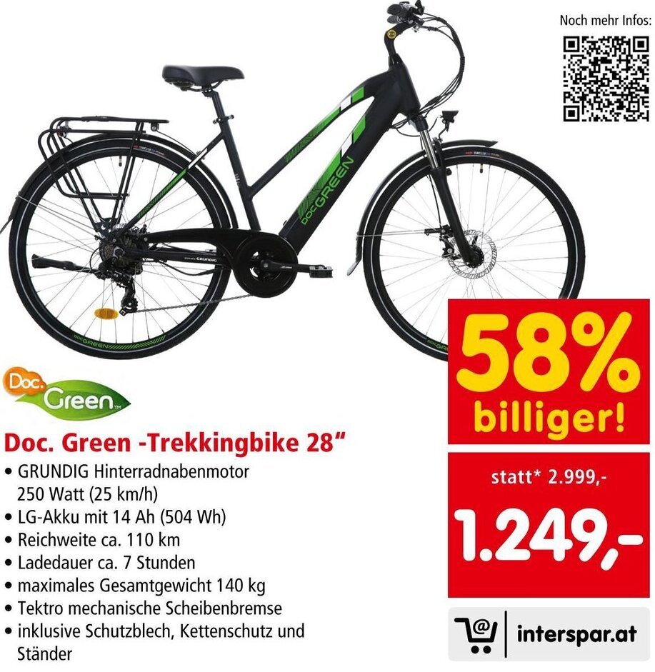 Doc. GreenTrekkingbike 28" Angebot bei Interspar