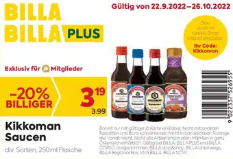 Billa Kikkoman Saucen 250 ml Angebot