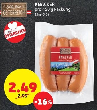 PENNY Knacker 450 g Angebot