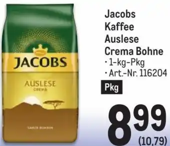 Metro Jacobs Kaffee Auslese Crema Bohne 1 kg Angebot