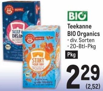 Metro Teekanne Bio Organics Angebot