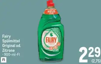 Metro Fairy Spülmittel Original od. Zitrone 900 ml Angebot