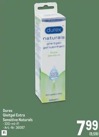 Metro Durex Gleitgel Extra Sensitive Naturals 100 ml Angebot