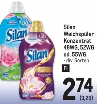 Metro Silan Weichspüler Konzentrat 48WG, 52WG od. 55WG Angebot