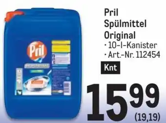 Metro Pril Spülmittel Original 10 l Angebot