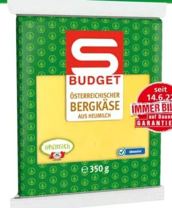 Spar Bergkäse Angebot