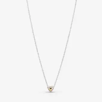 Pandora Gewölbtes goldenes herz halskette Angebot