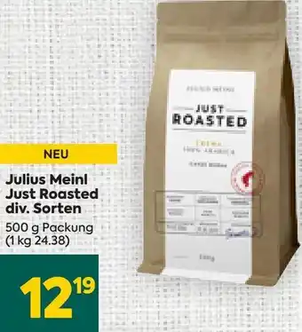 Billa Julius Meinl Just Roasted 500 g Angebot