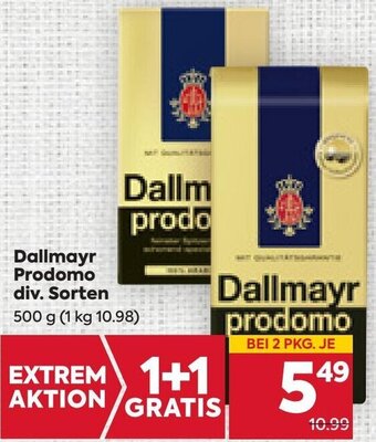 Billa Dallmayr Prodomo 500 g Angebot
