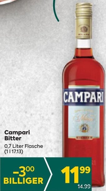 Billa Campari Bitter 0,7 Liter Angebot