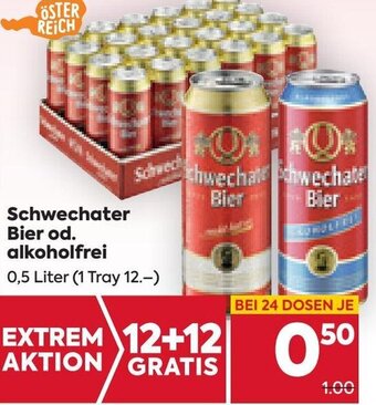 Billa Schwechater Bier od. Alkoholfrei 0,5 liter Angebot
