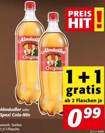 Nah&Frisch Almdudler oder Spezi Cola-Mix 1,5 l Angebot